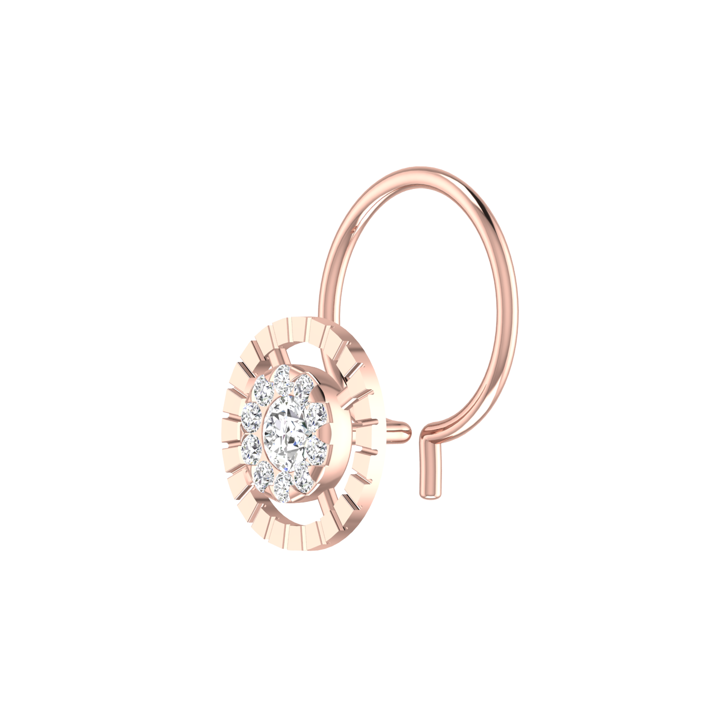0.09 Carat Natural Diamond Nose Pin - HI Color, VS-SI Clarity.
